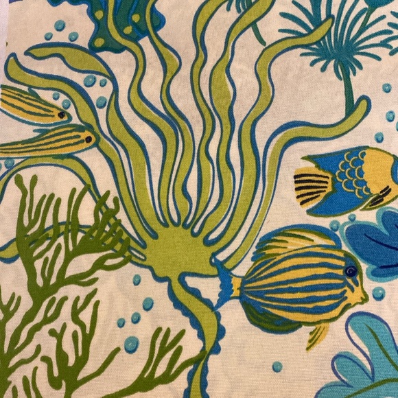 2 Yards 56” Wide Screen-print Ocean Scene Indoor/Outdoor Water Repellant Fabric - Picture 4 of 4